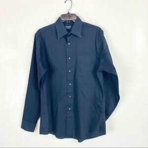 Arrow Shirt Button Down Fitted Black